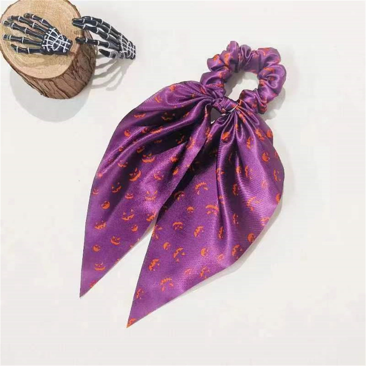 Wholesale Halloween Funny Ghost Skull Pumpkin Versatile Fabric Ribbon Scarf Headband